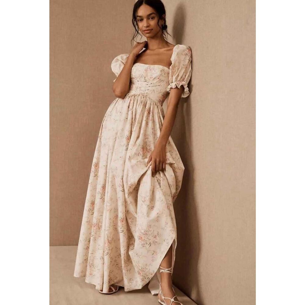 Selkie Renaissance Gown Maxi Dress XL Floral Print - Picture 2 of 10